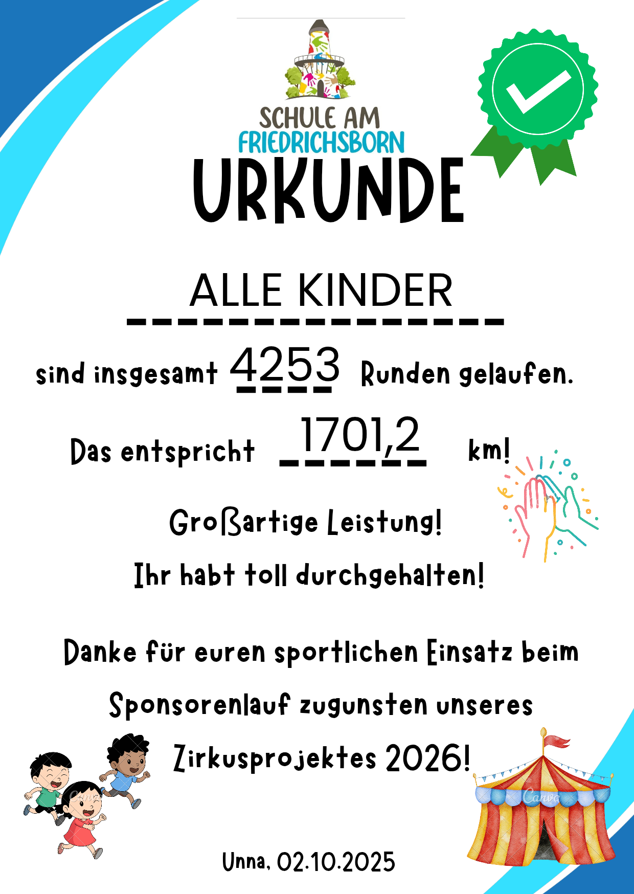 Du betrachtest gerade Der Sponsorenlauf war ein voller Erfolg